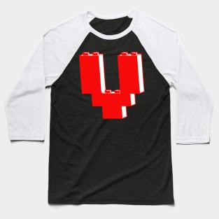 THE LETTER V, by Customize My Minifig Baseball T-Shirt